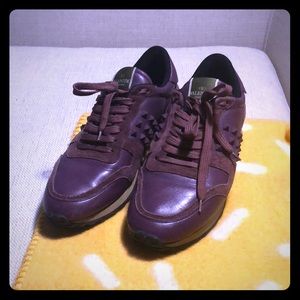 Valentino studded sneakers leather/suede 10.5